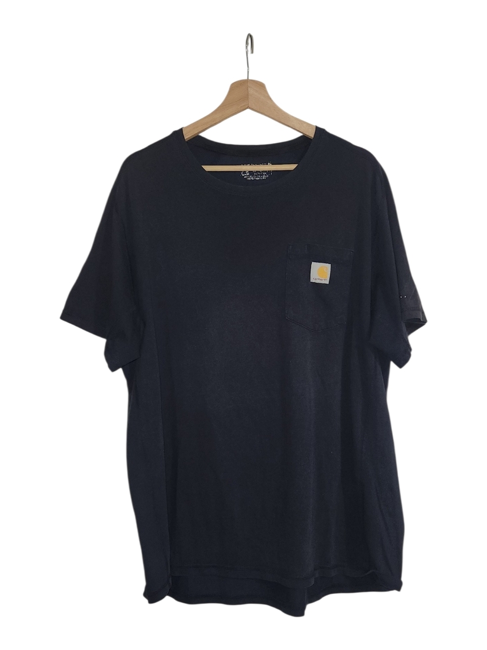 Carhartt Black Short-Sleeve Pocket Tee with Logo Patch